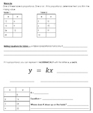 Writing Equations from Proportional Tables 