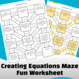 Writing Equations from Word Problems Activity Printable Ma