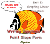 Writing Equations in Point Slope Form