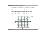 Writing Equations in Slope Intercept Form