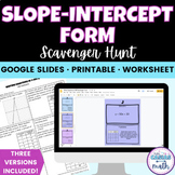 Writing Equations in Slope-Intercept Form Activity Digital