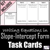 Writing Equations in Slope-Intercept Form: Task Cards