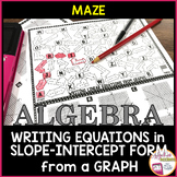 Writing Equations in Slope Intercept Form from Graphs Maze