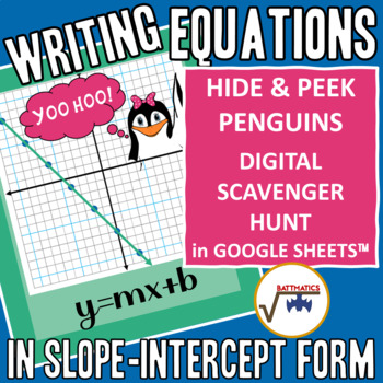 Preview of Writing Equations in Slope Intercept Form from Graphs SCAVENGER HUNT MAZE