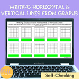 Writing Equations of Horizontal & Vertical Lines from Grap