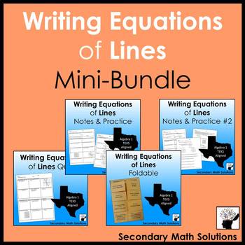 Preview of Writing Equations of Lines Mini-Bundle