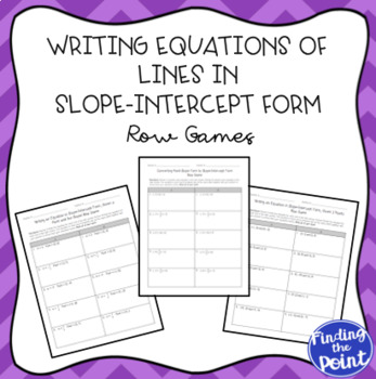 equations slope intercept teacherspayteachers