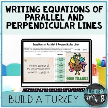 Preview of Writing Equations of Parallel & Perpendicular Lines Digital Activity