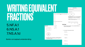 Preview of Writing Equivalent Fractions 