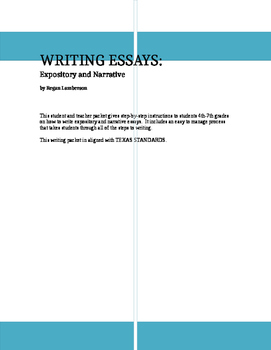 Writing Essays: Expository And Narrative English Staar Eoc Prep