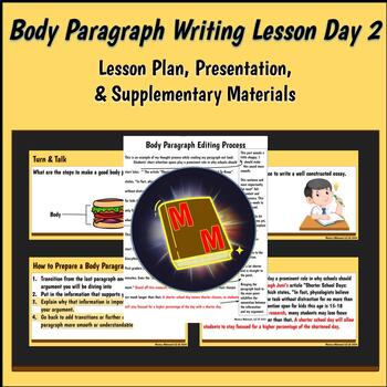 Preview of Writing Essays Lesson: Body Paragraph Day 2