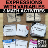 Writing & Evaluate Expressions with Variables 6th Grade Or