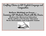 Writing Evidence Based Claims in AP English Language and C