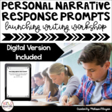Personal Narrative Launching Writing Workshop Exit Tickets - Print & Digital