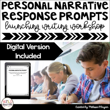 Preview of Personal Narrative Launching Writing Workshop Exit Tickets - Print & Digital