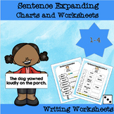 Expanding Sentences Writing Worksheets and Anchor Charts: No Prep