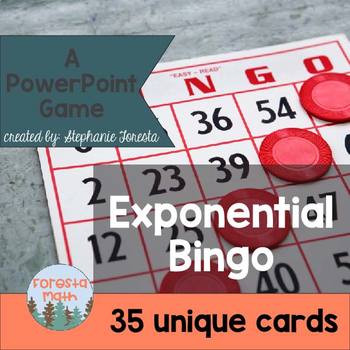 Preview of Writing Exponential Equations Bingo