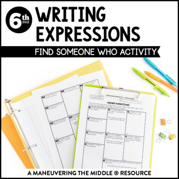 Preview of Writing Expressions Activity | Write, Read, and Evaluate Expressions