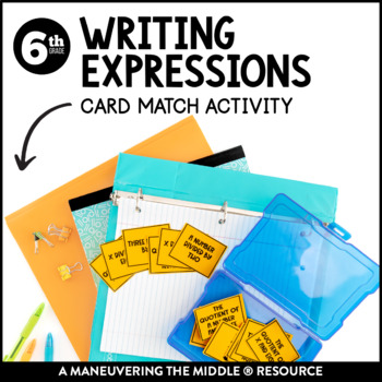 Preview of Writing Expressions Activity | Operations with Numbers and Letters