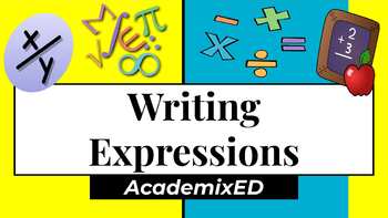 Preview of Writing Expressions Instructional Slides - Guided Notes (with Answer Key)