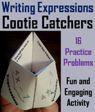 Writing Algebraic Expressions Activity (Algebra Cootie Cat