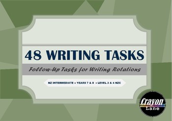 Preview of Writing Extension Cards/ 48 Independent Writing Activities