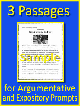 4th Grade FSA Writing Practice Set Passages w/ Informative