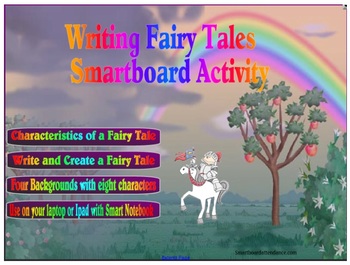 Preview of Writing Fairy Tales Smartboard Activity