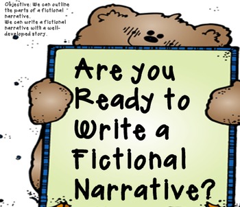 Preview of Writing: Fictional Narrative SMART board file