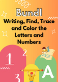 Writing, Find, Trace and Color the Letters and Numbers - D