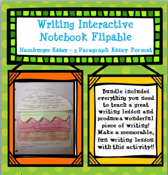Preview of Writing Foldable for Interactive Notebook - Hamburger Essay