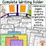 Writing Folder: Graphic Organizers, Reference Pages, Rubri