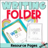Student Writing Folder with Graphic Organizers and Writing