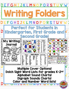 Writing Folders/Journals by Kindergarten Adventures by Carla Taylor