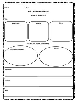 Writing Folktales Graphic Organizer by Teaching in a Pickle | TpT
