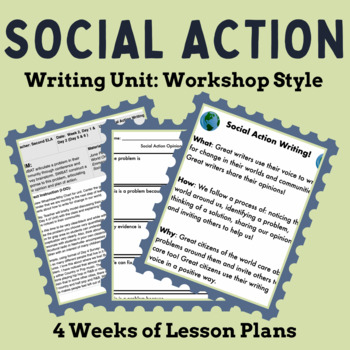 Preview of Writing For Change: Social Action Writers' Workshop Unit