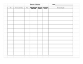Writing Form Record and Conference Sheet