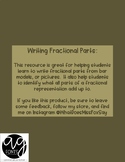 Writing Fractional Parts - EQUAL 1 WHOLE