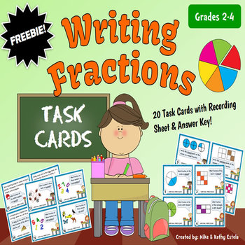 Preview of Writing Fractions Task Cards