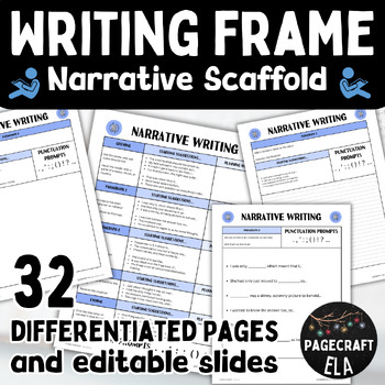 Preview of Writing Frame | Scaffolded Narrative Writing | Graphic Organizer