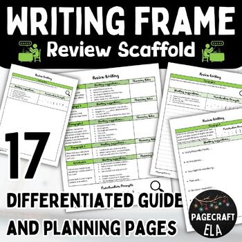 Preview of Writing Frame | Scaffolded Review Writing | Graphic Organizer
