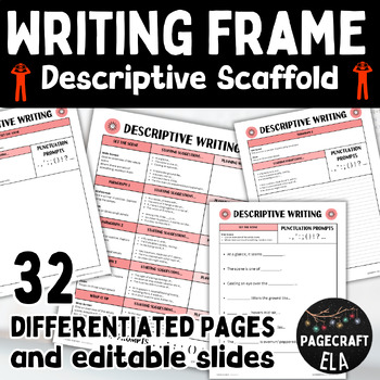 Preview of Writing Frame | Scaffolded Descriptive Writing | Graphic Organizer