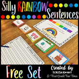 Silly Rainbow Sentences Writing Prompts Freebie