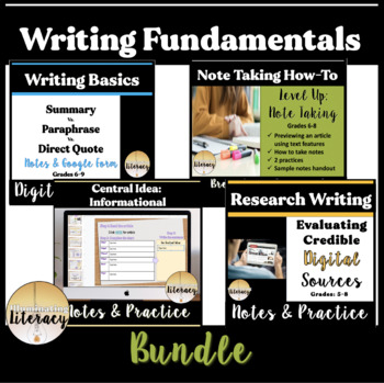 Preview of Writing Fundamentals: Note-taking and Evaluating Sources