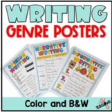Genre Writing Posters for Narrative Opinion & Informative 