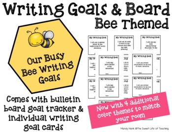 Writing Goal Board Goal Cards By Mandy Hank The Sweet Life Of Teaching