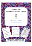 Writing Goal Strips: Writing Personal Recounts or Narratives