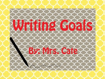 Preview of Writing Goals