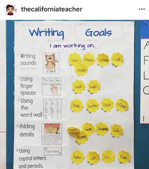 Preview of Writing Goals Chart