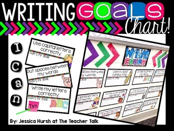 Preview of Writing Goals Chart - Editable